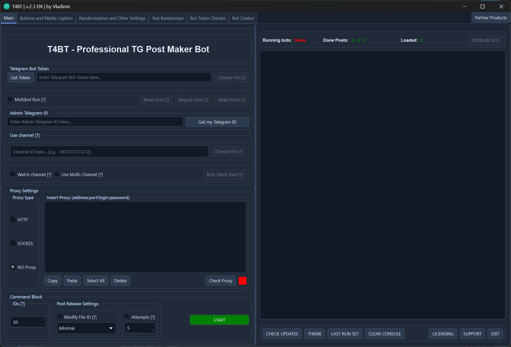 T4BT main application window